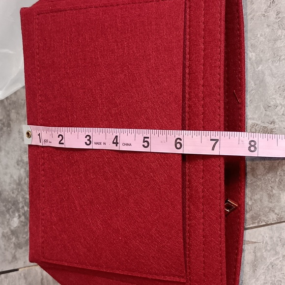 Womens Purse Organizer Insert for Longchamp Le Pliage Handbag Felt, Red - Picture 5 of 10